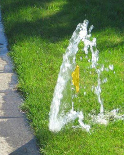 broken sprinkler head