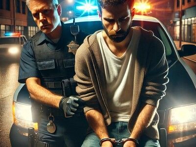 Man getting arrested for Grand Theft Auto
