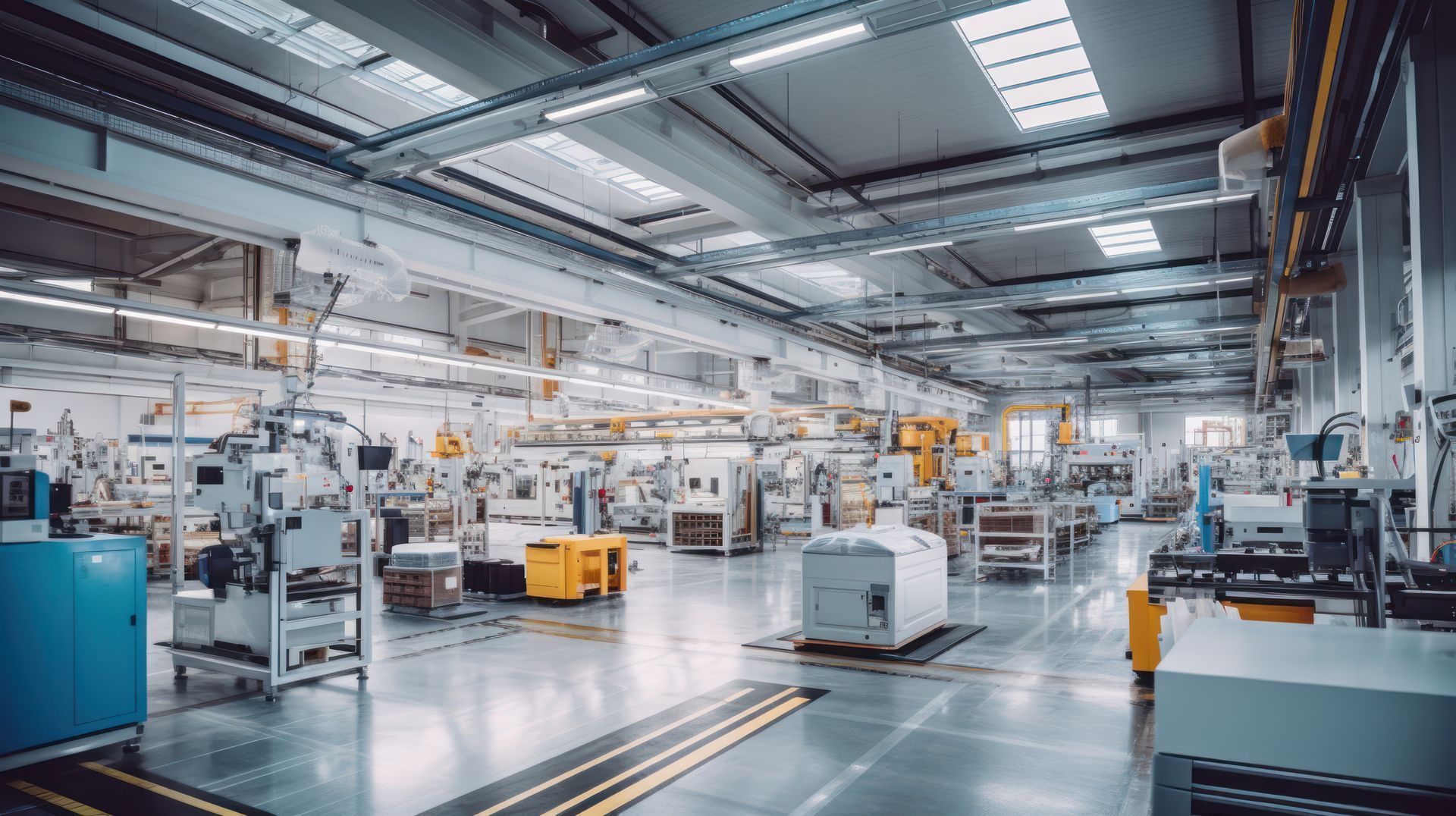 Frau in grünem Hemd reinigt einen weißen Büroschreibtisch mit einer Sprühflasche und einem Tuch.