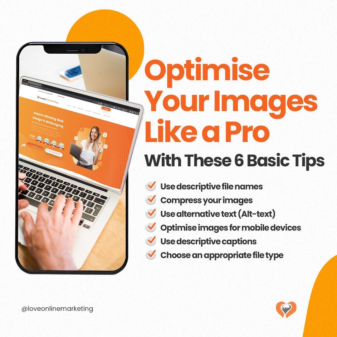 text post about optimising images