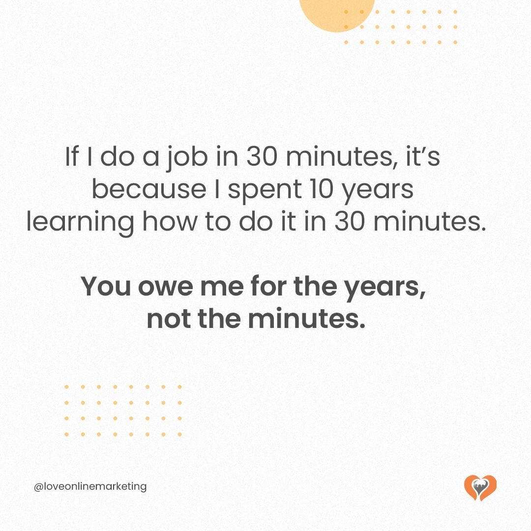 text post about expertise