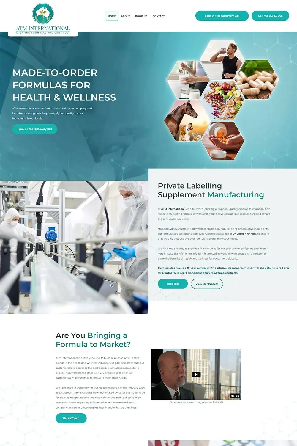 ATM International home page preview