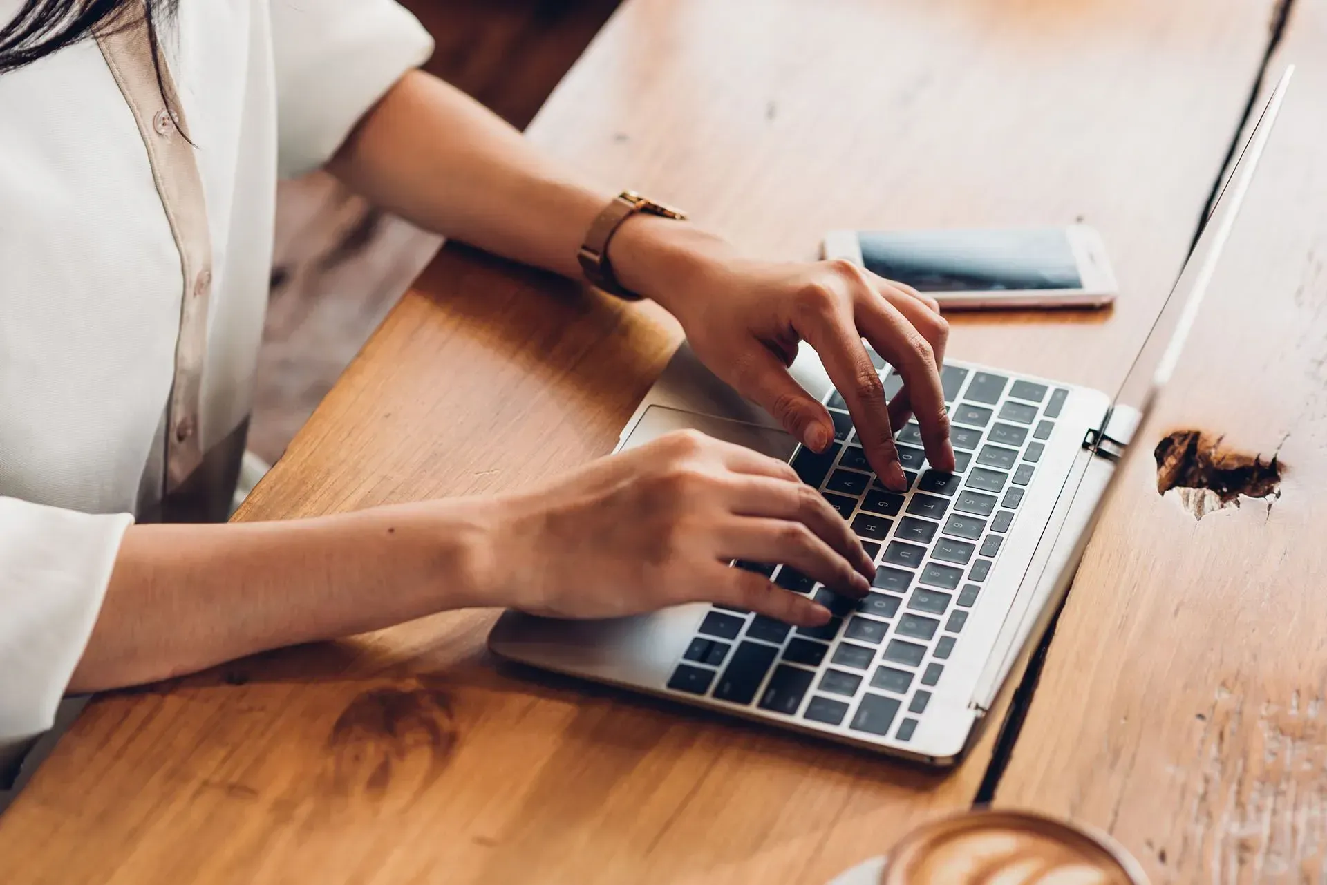 woman using laptop