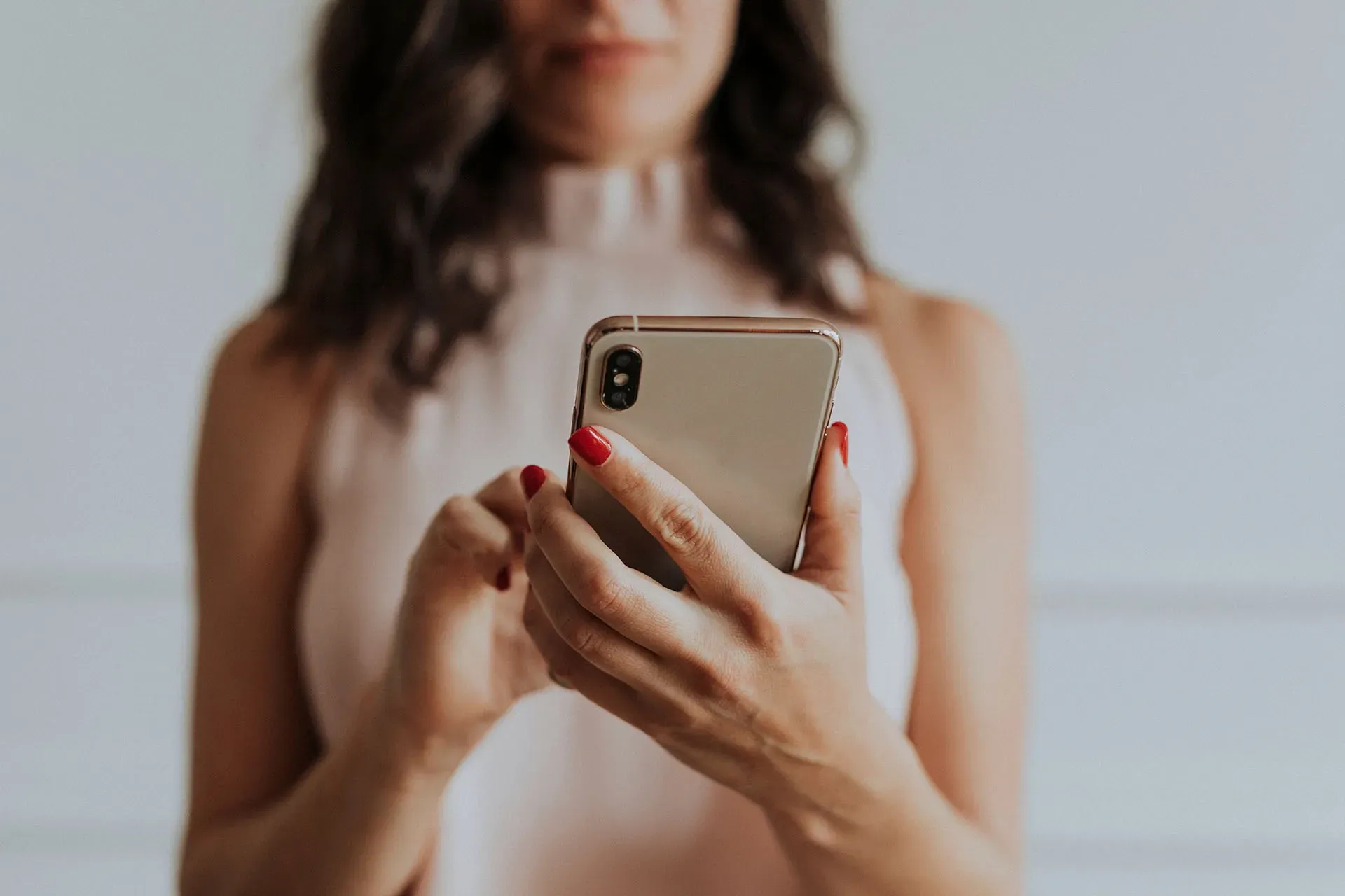 woman browsing using her phone