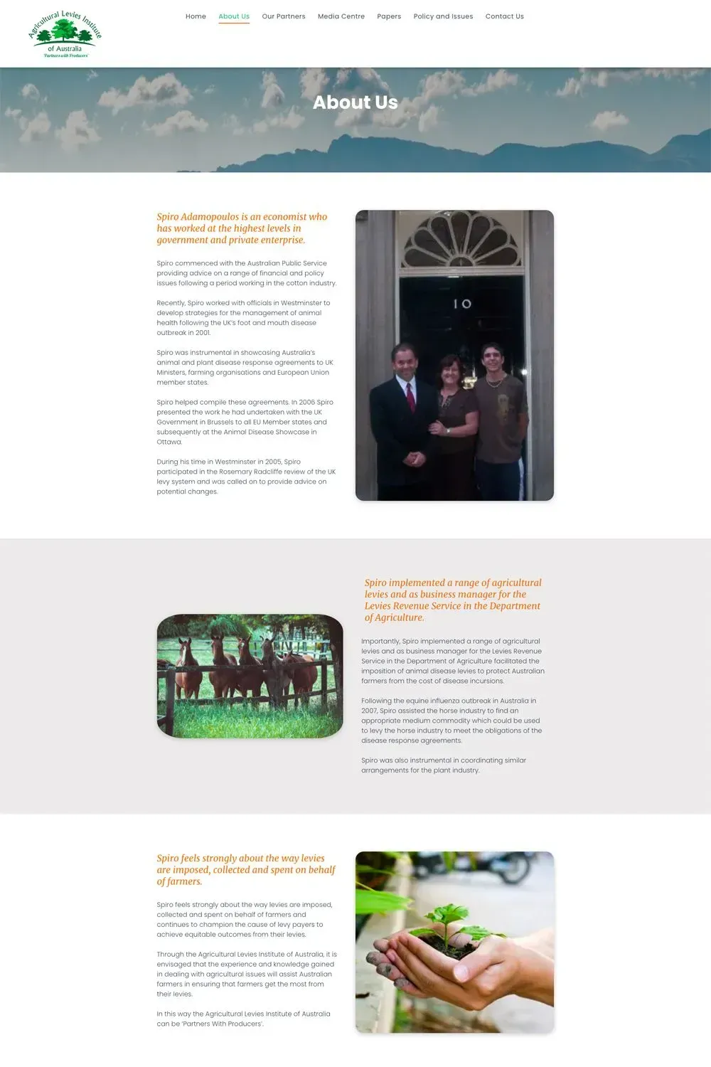 Agricultural Levies Institute of Australia about us page preview