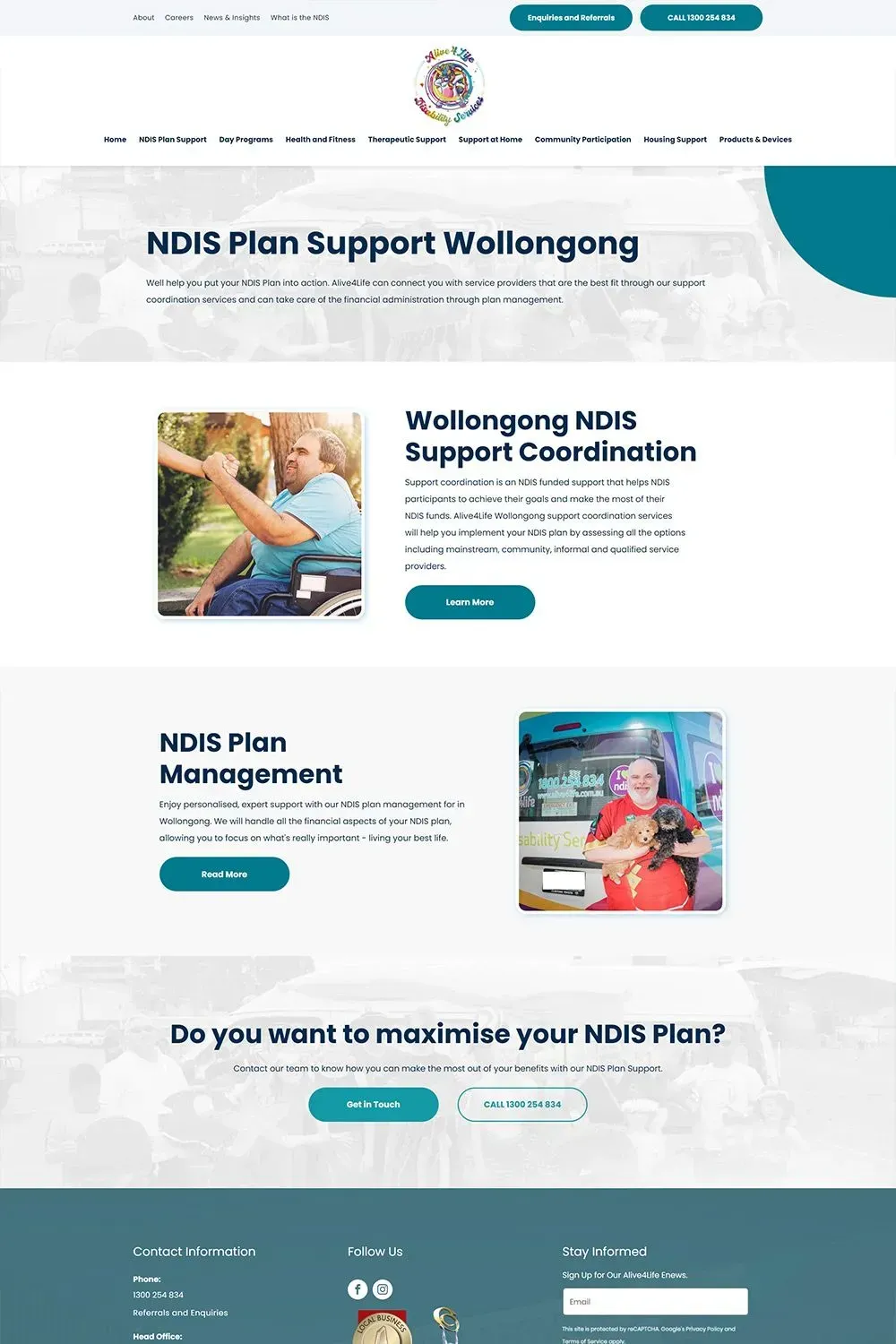 Alive4Life service page preview