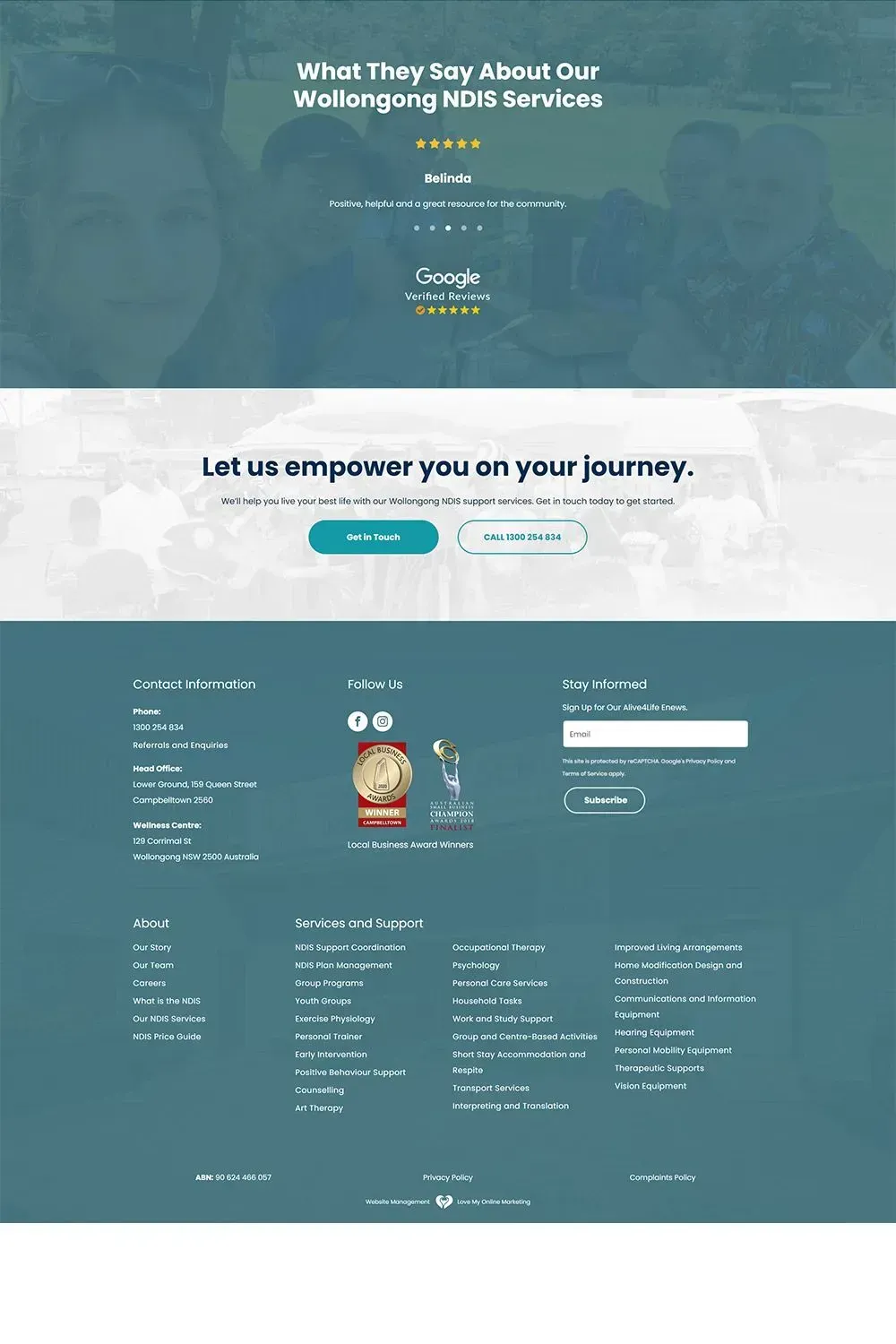 Alive4Life footer preview