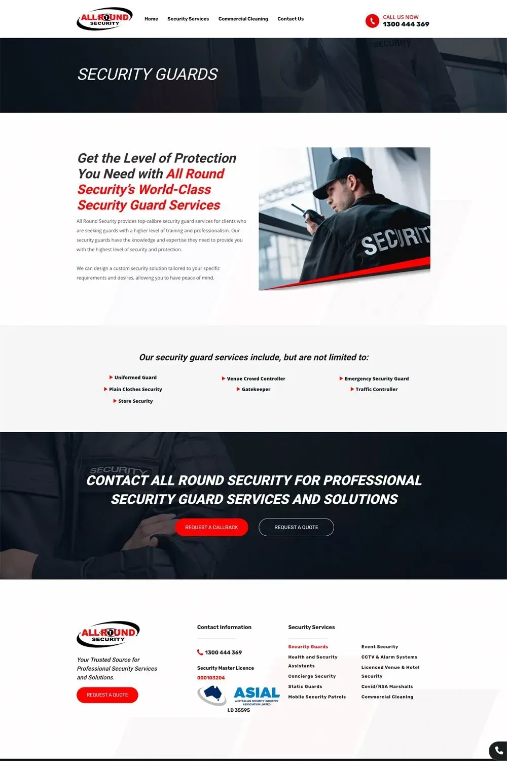 All Round Security internal page preview #1