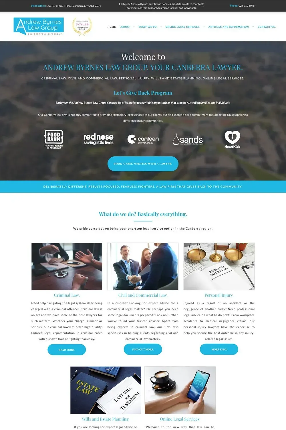 Andrew Byrnes Law Group home page preview #1