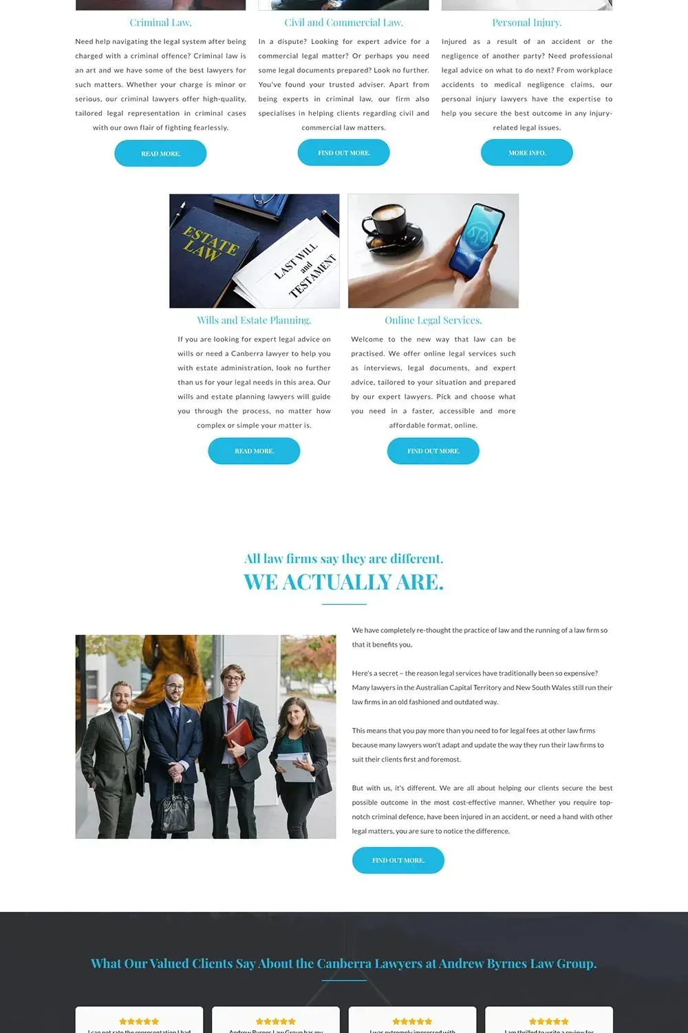 Andrew Byrnes Law Group home page preview #2