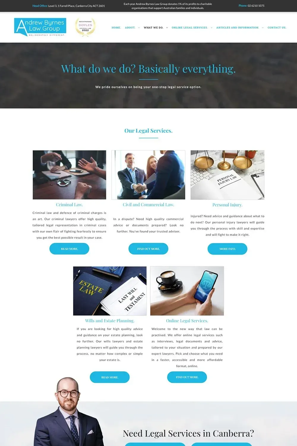 Andrew Byrnes Law Group internal page preview