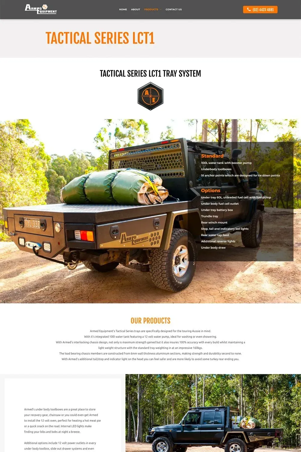 Armed Equipment internal page preview