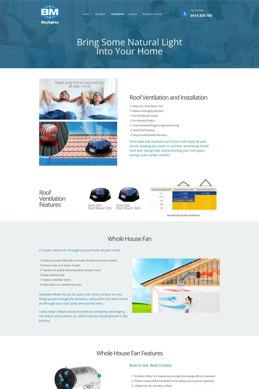 BM Skylights internal page preview #2