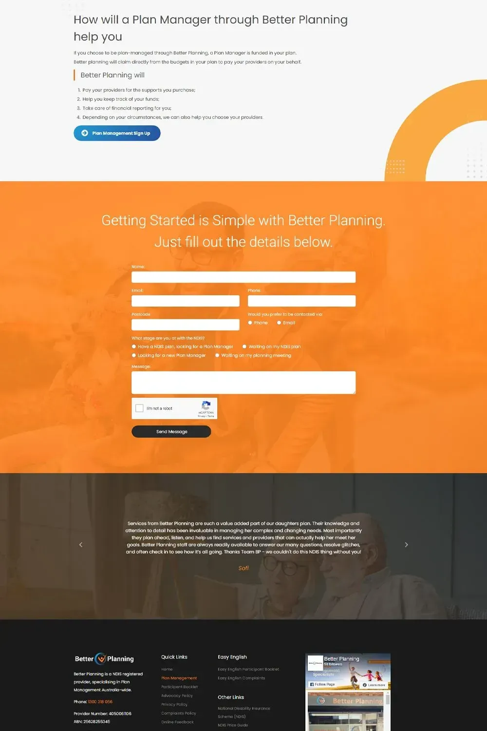 Better Planning home page website preview #2