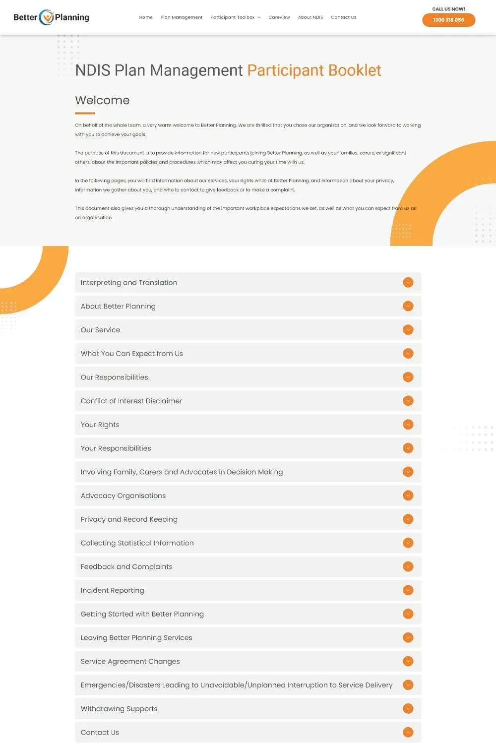 Better Planning internal page website preview