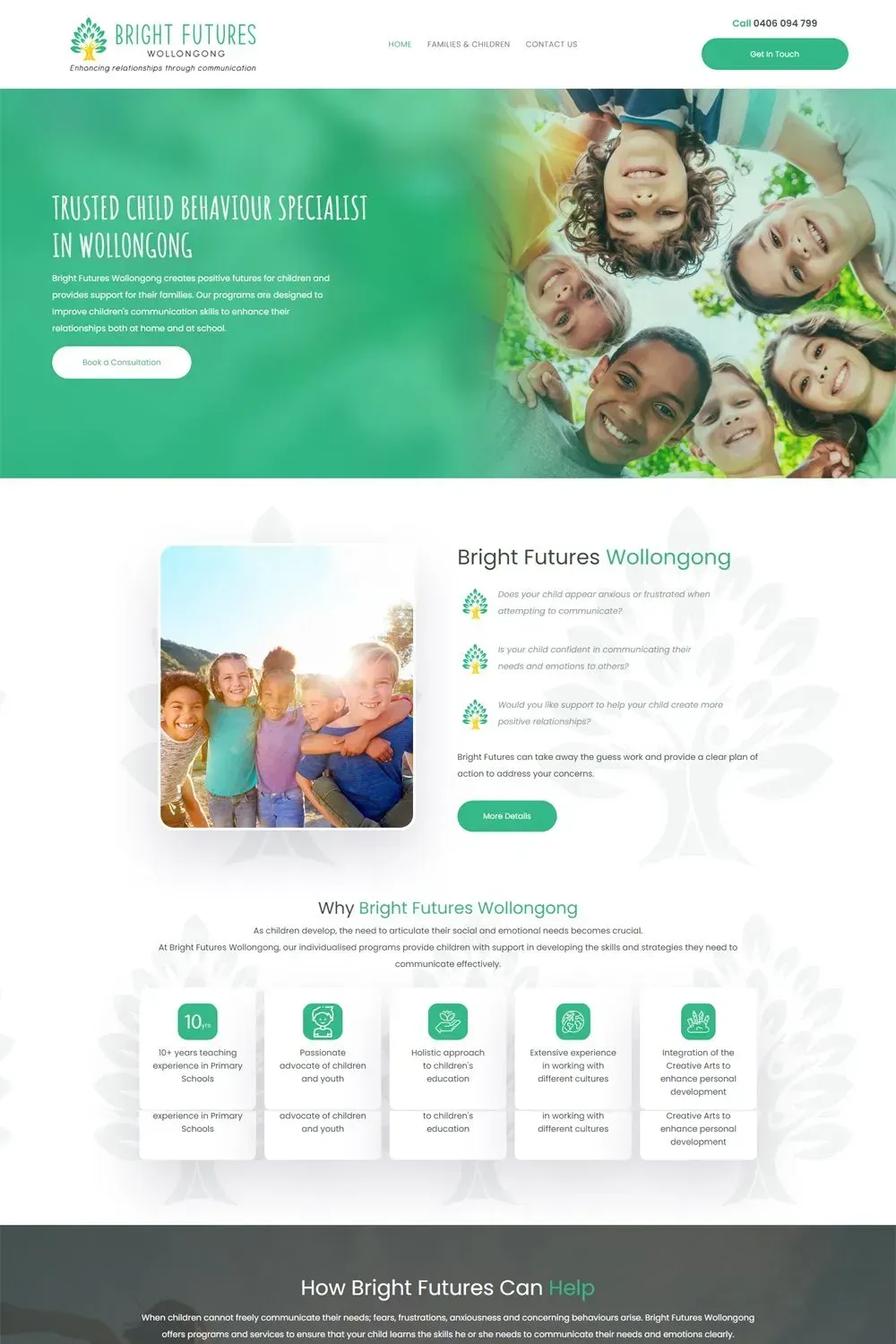 Bright Futures home page website preview #1