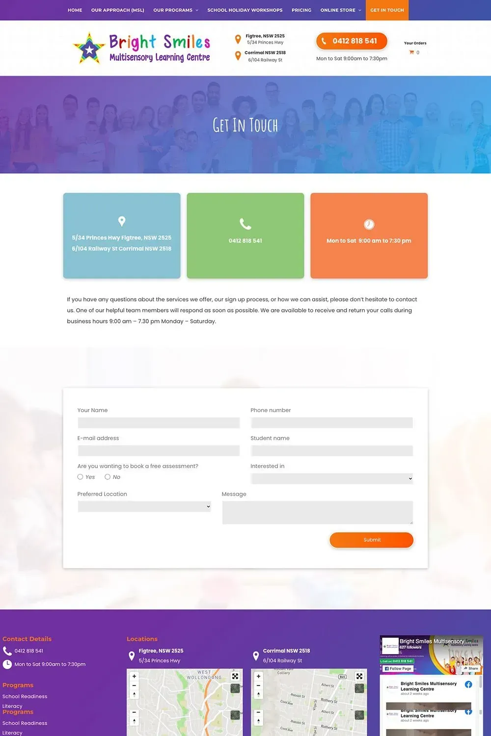 Bright Smiles internal page website preview #2