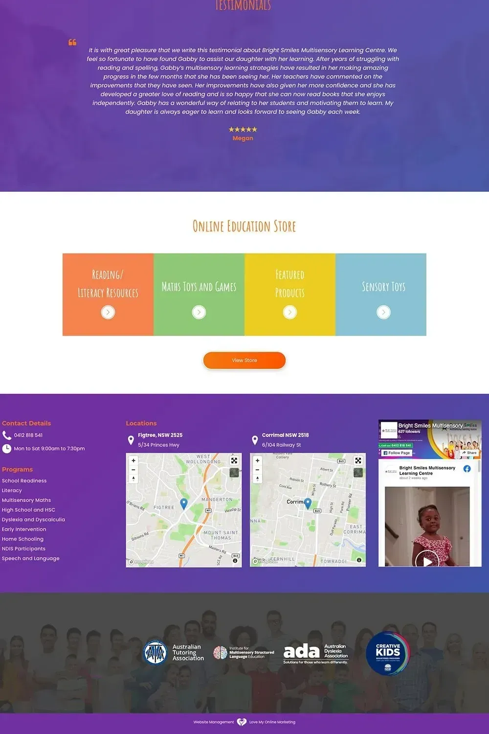 Bright Smiles home page website preview #2