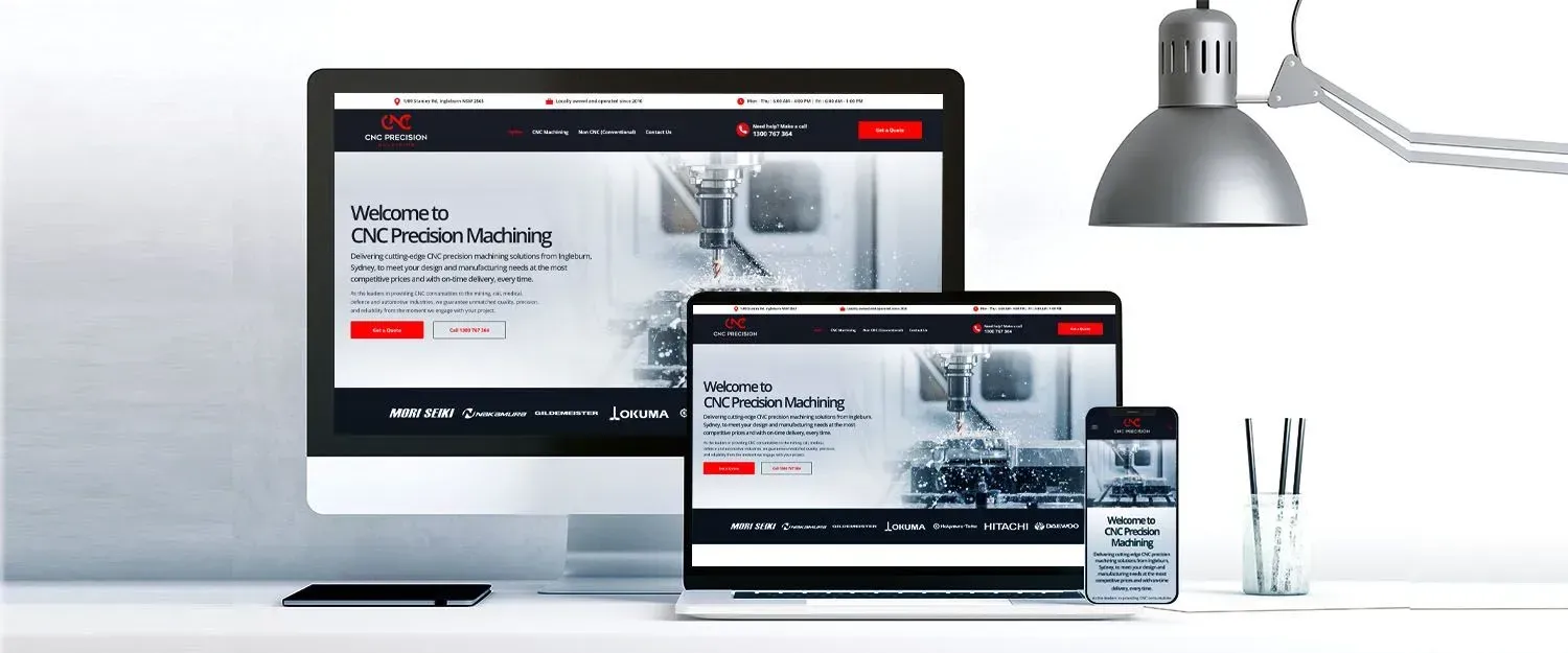 CNC Precision Machining website preview