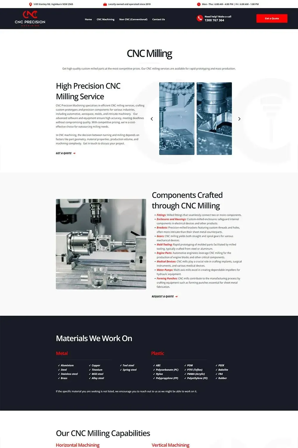 CNC Precision Machining internal page preview
