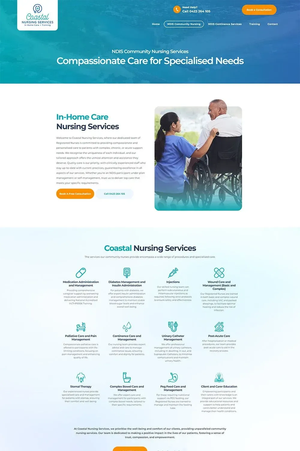 Coastal Nursing Services internal page preview #1