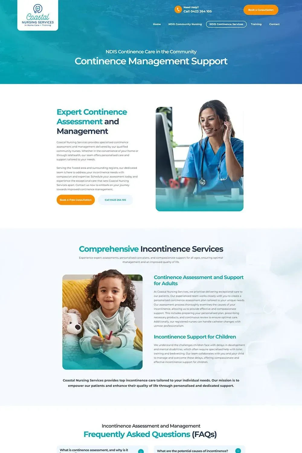 Coastal Nursing Services internal page preview #2