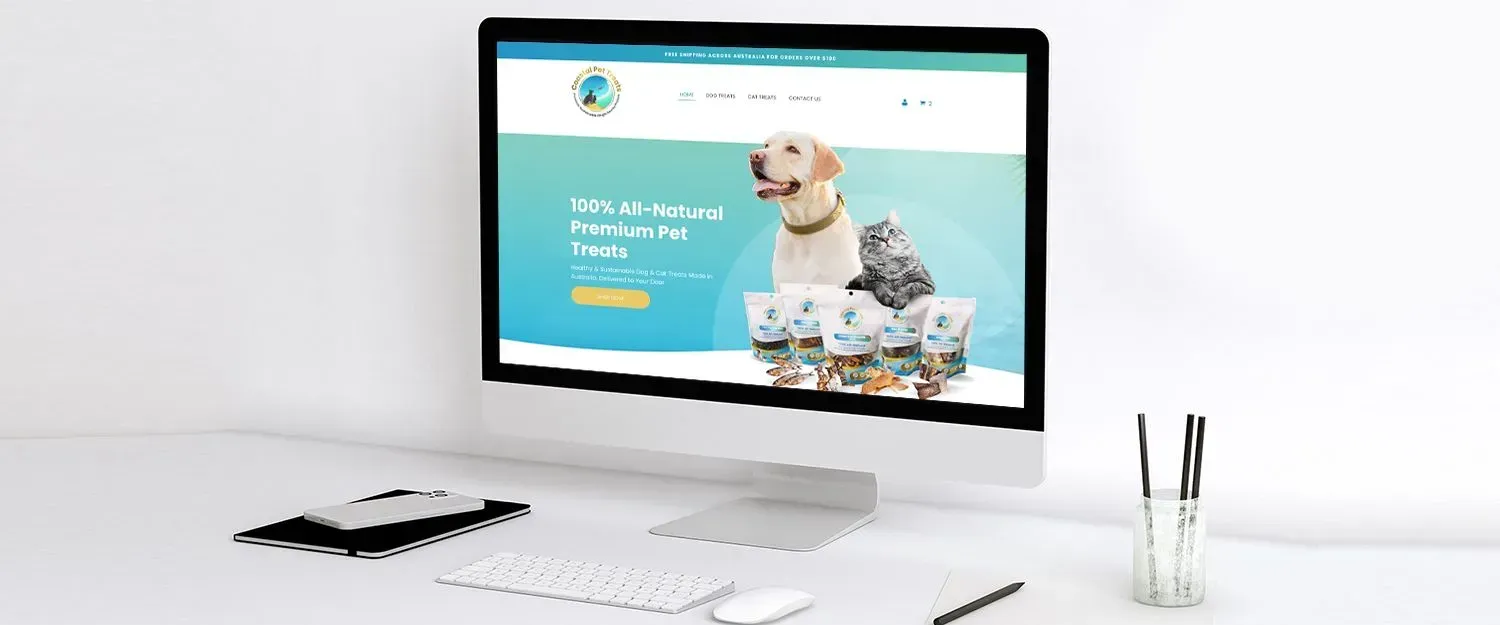 Coastal Pet Treats website preview