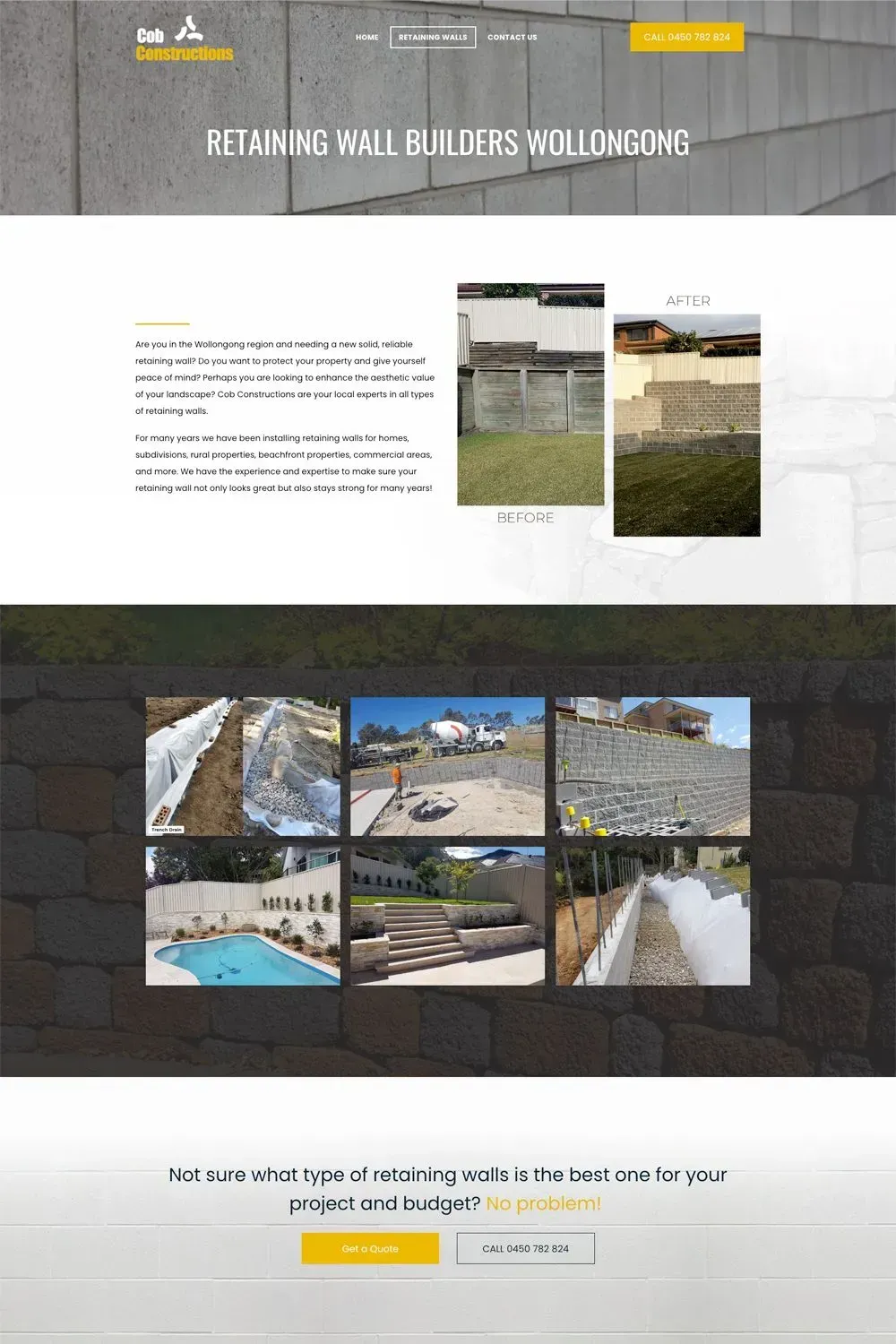 Cob Constructions service page preview