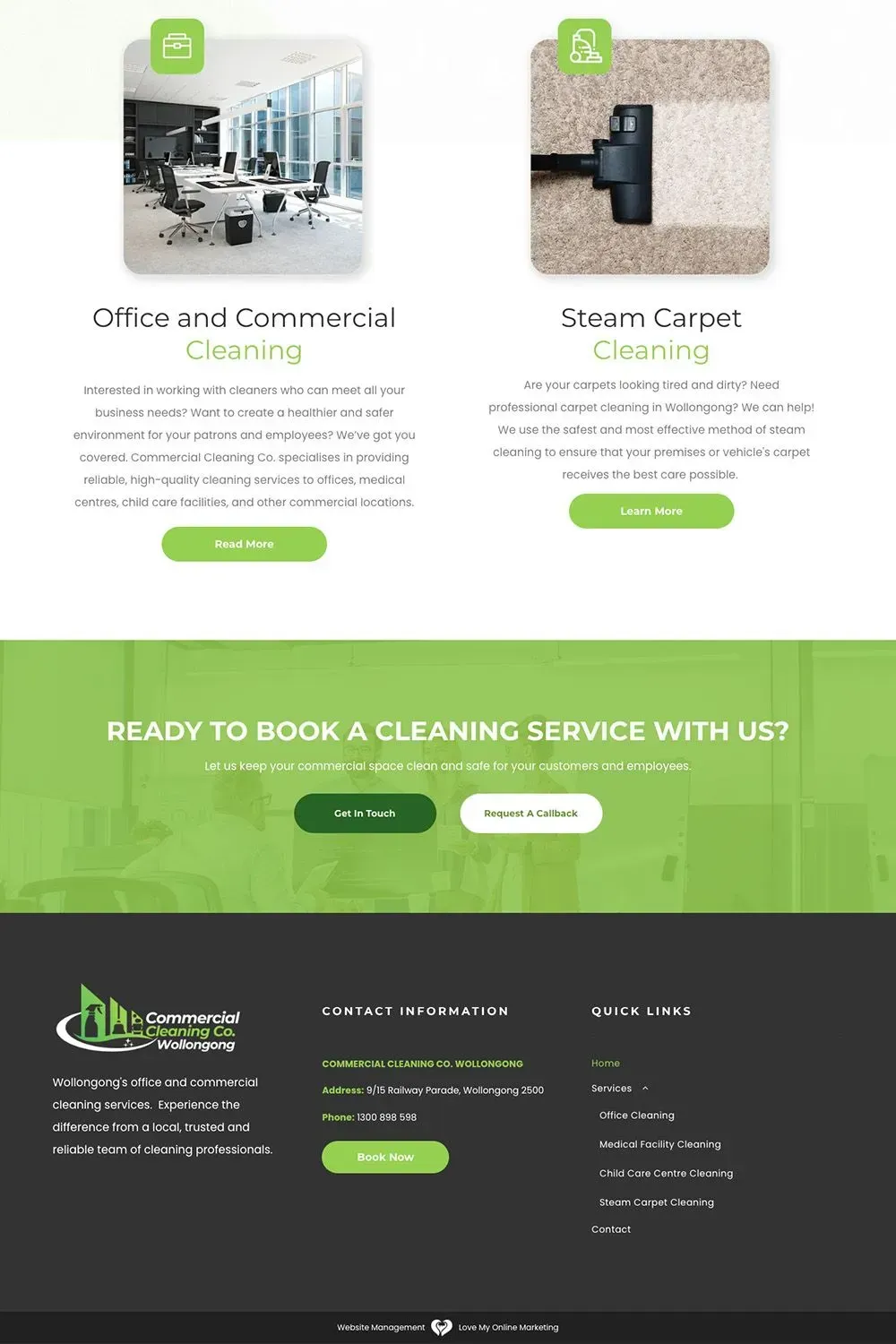Commercial Cleaning Co home page preview #3