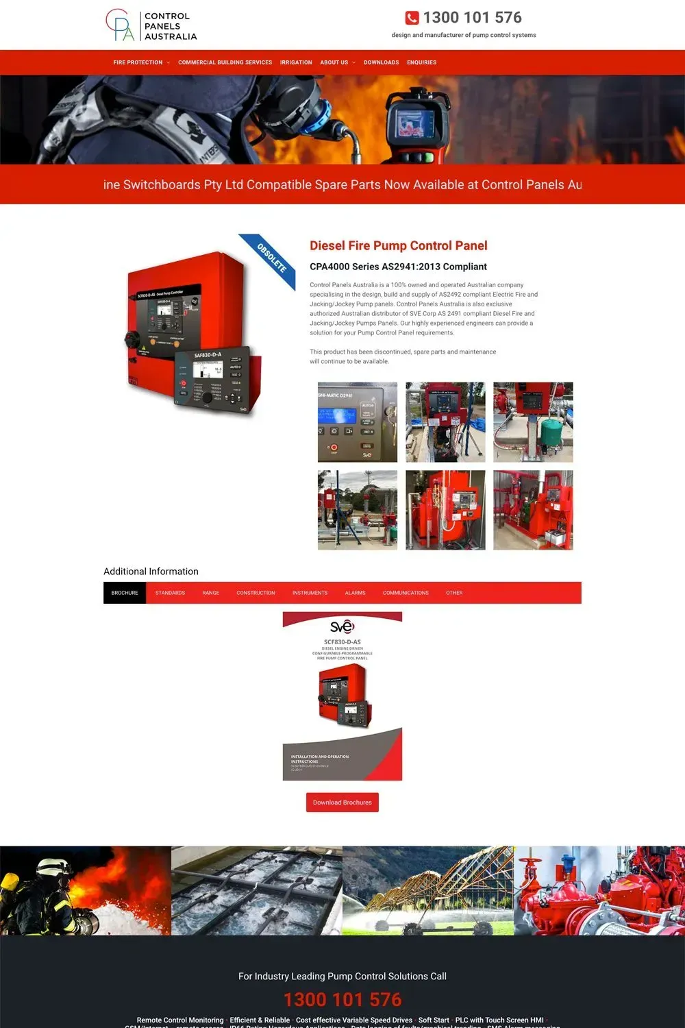 Control Panels Australia website preview - internal page #3