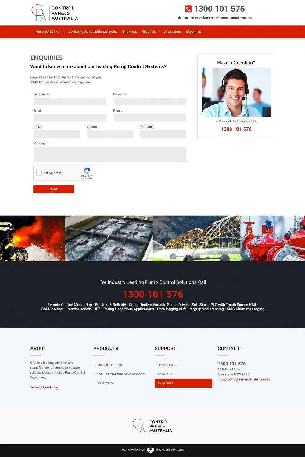 Control Panels Australia website preview - internal page #4