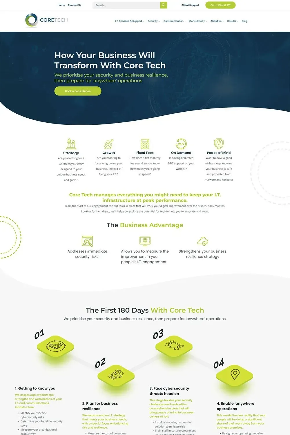Core Tech internal page preview