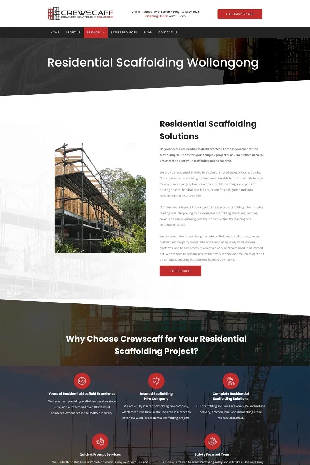 Crewscaff internal page website preview #2