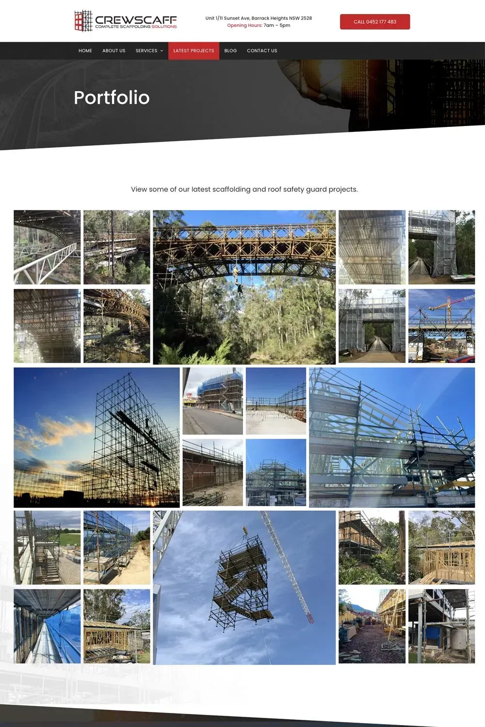 Crewscaff internal page website preview #3