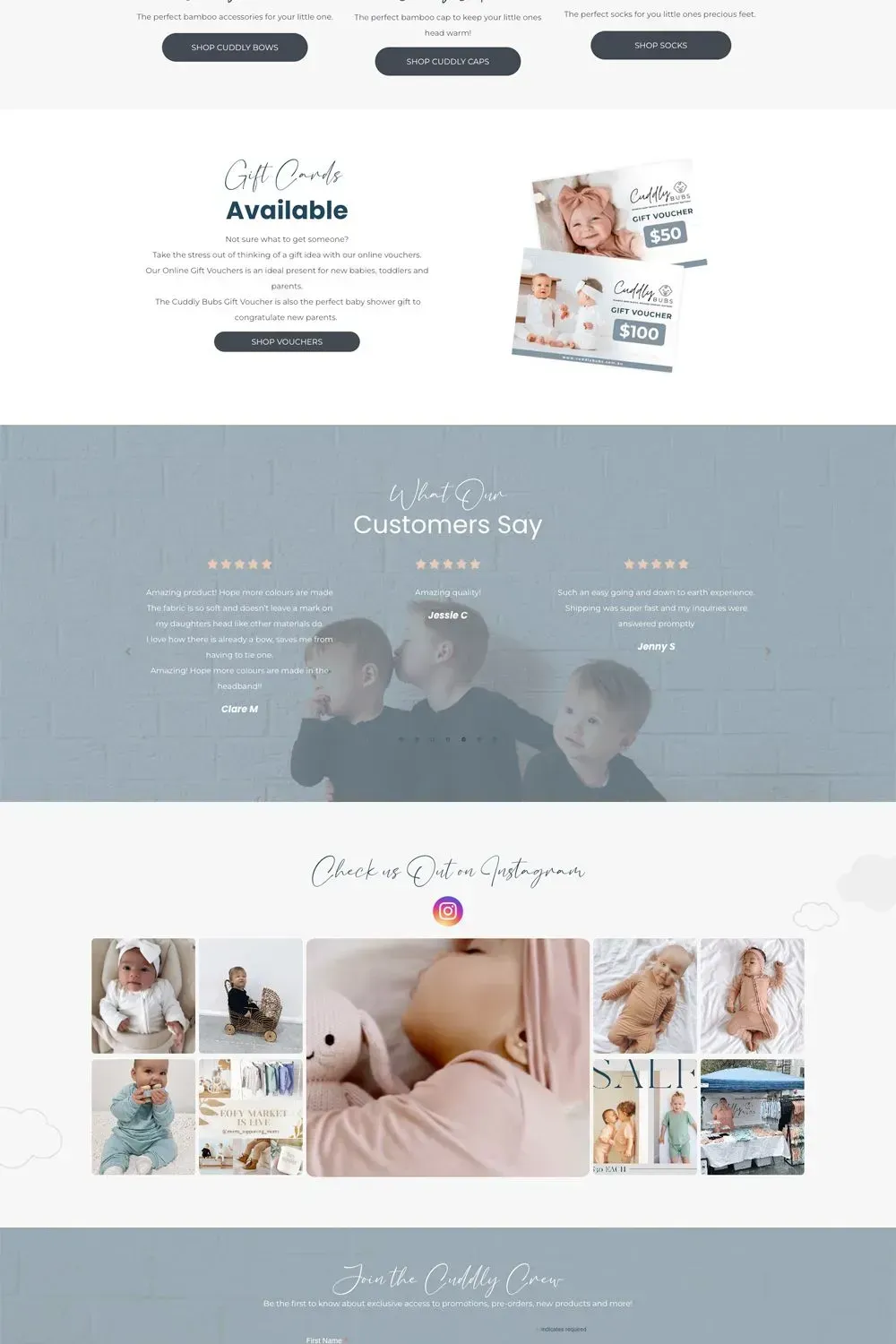 Cuddly Bubs home page preview #3