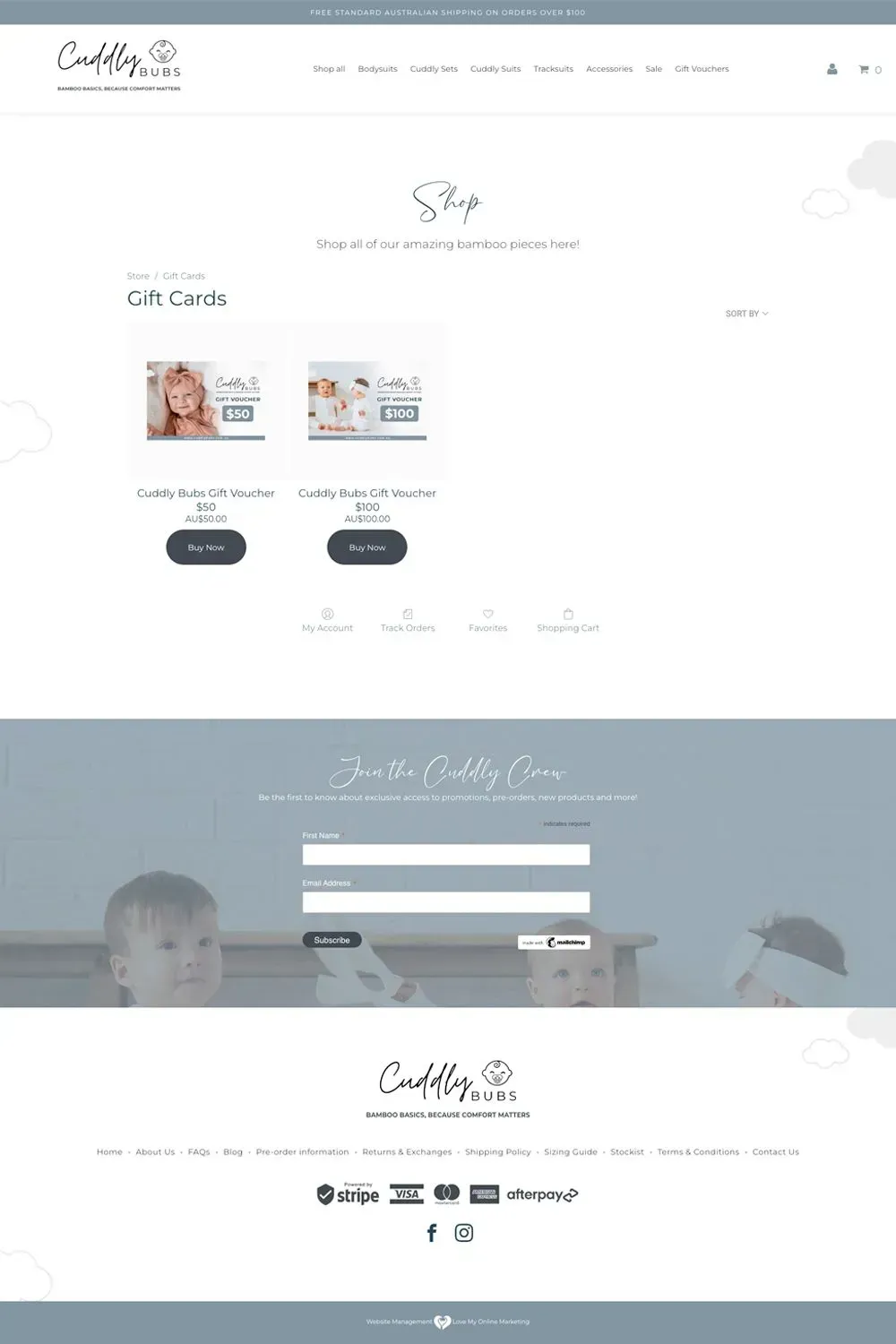 Cuddly Bubs shop page preview #3