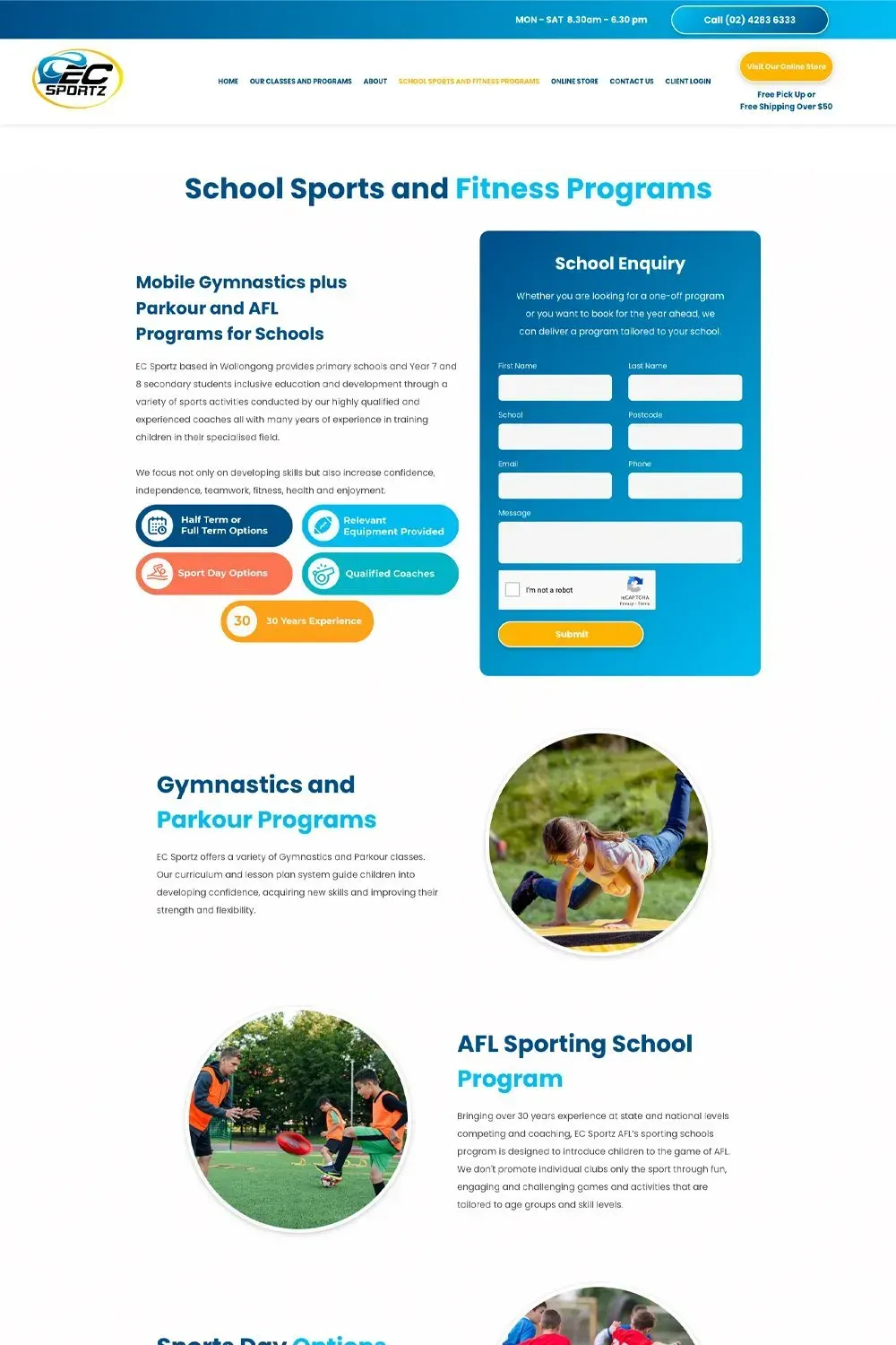EC Sportz internal page preview #2