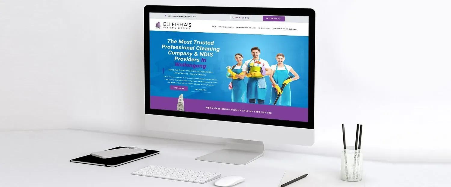 Elleisha's Property Services website preview