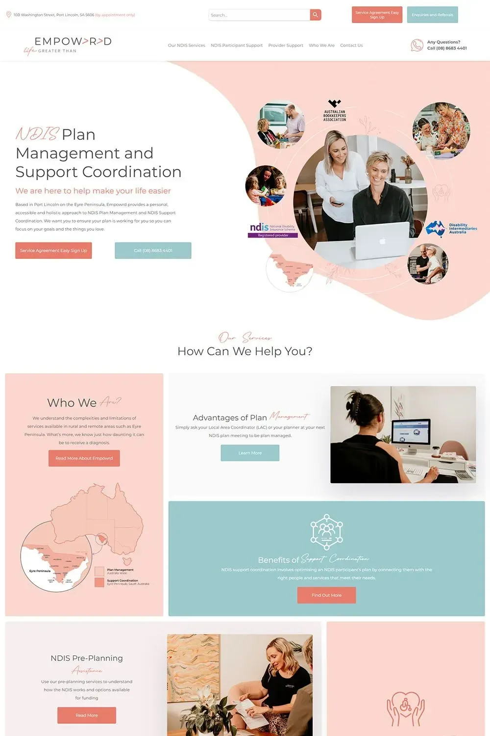 Empowrd home page preview