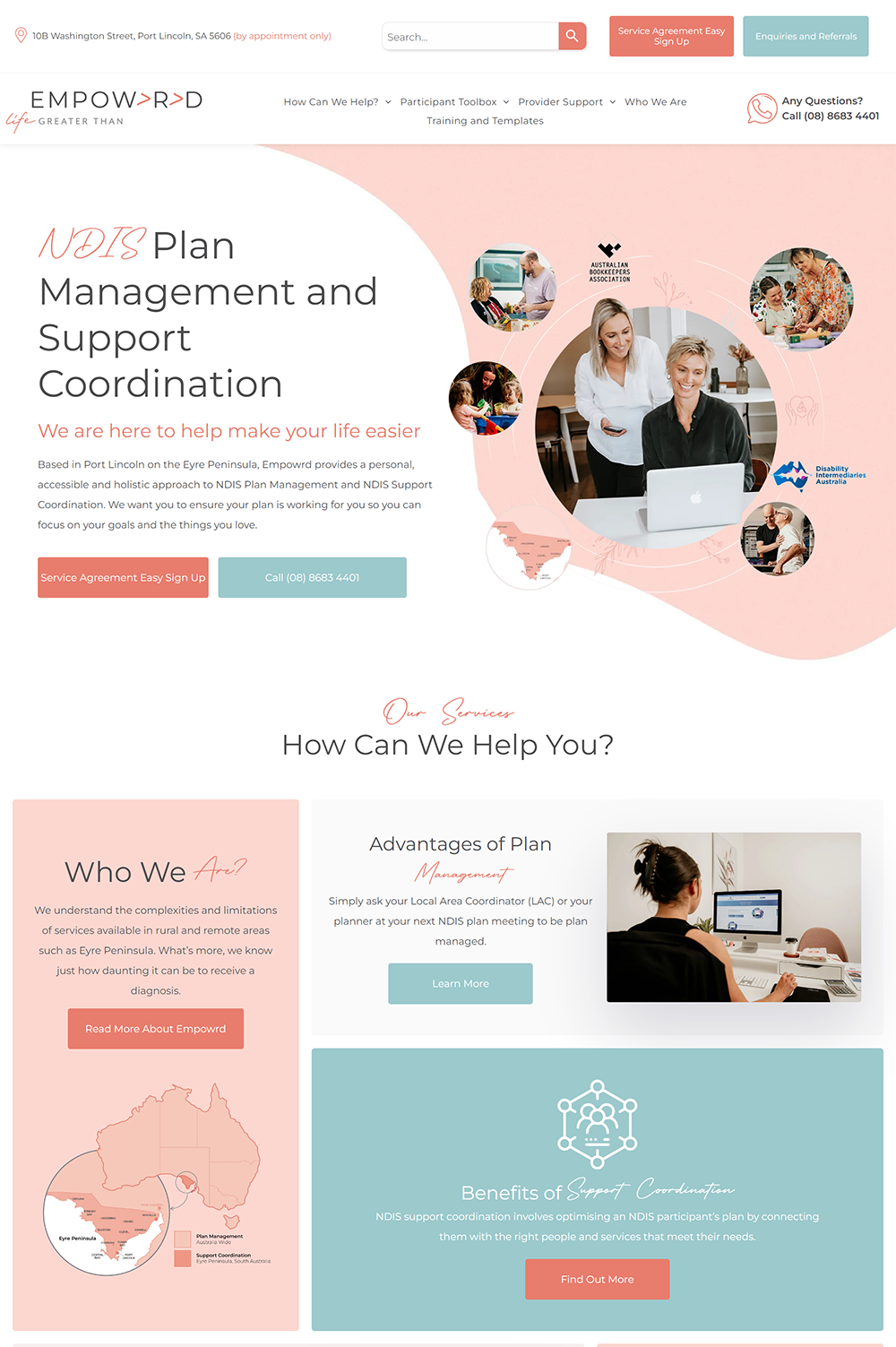 Empowrd home page preview