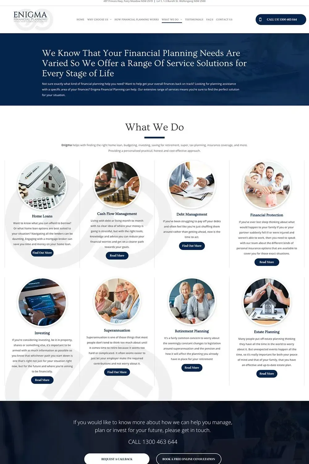 Enigma Financial Planning internal page preview #2