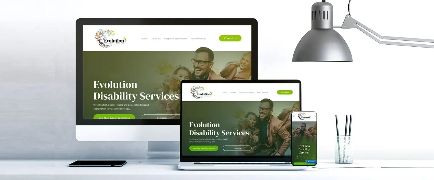 Evolution Disability Services website preview