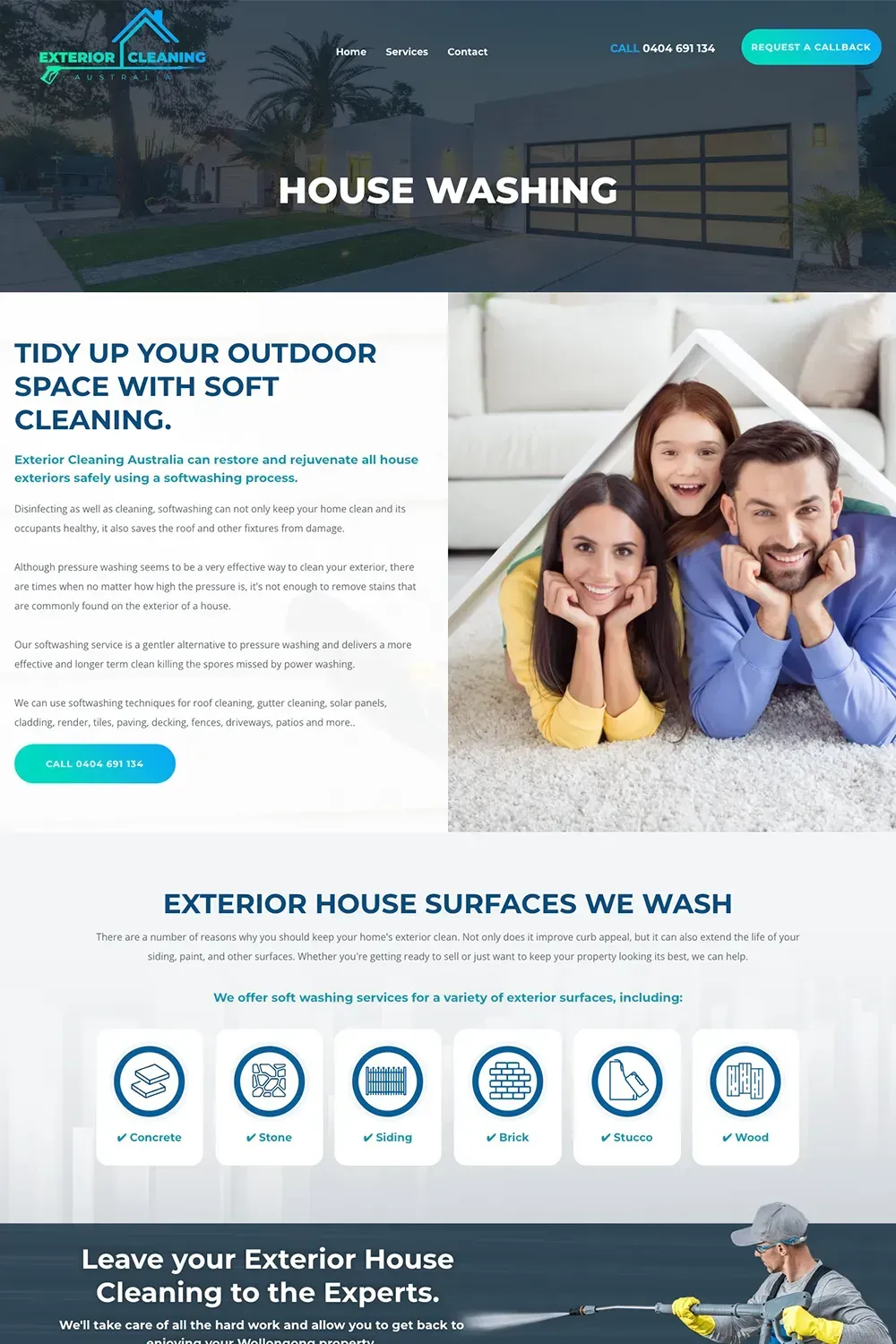 Exterior Cleaning Australia service page preview