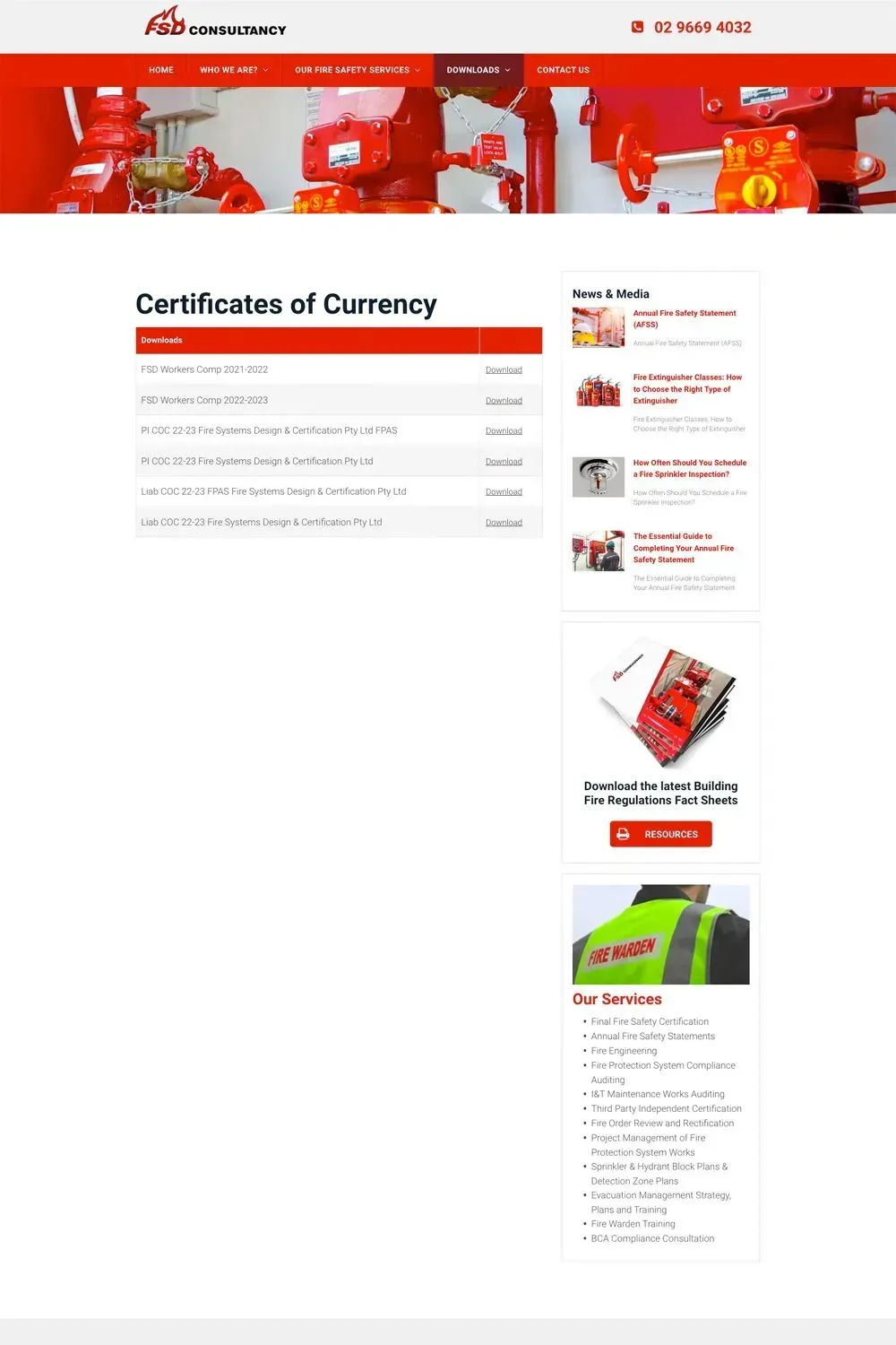 FSD Consultancy contact us page preview