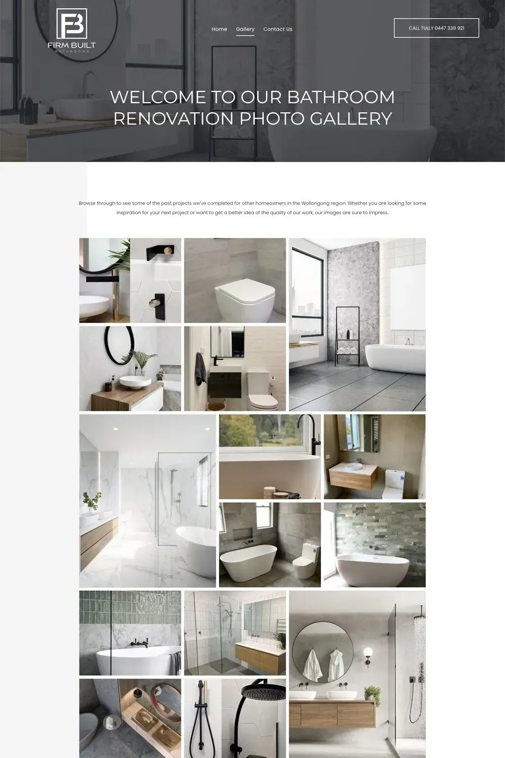 Firm Built Bathrooms gallery page preview