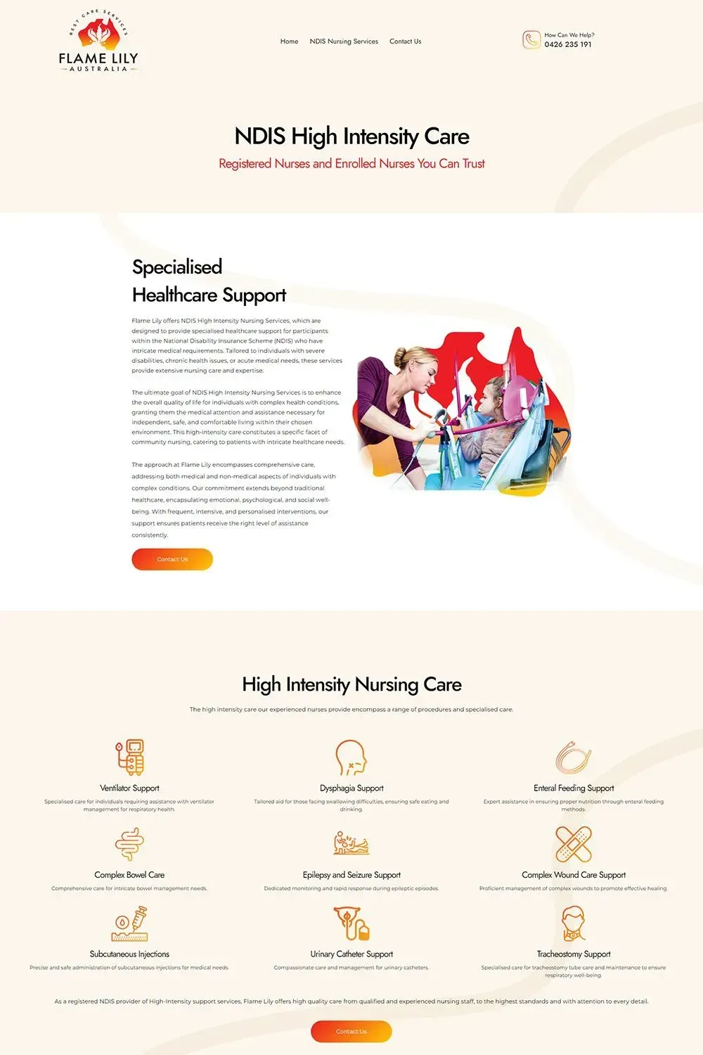 Flame Lily internal page preview #2