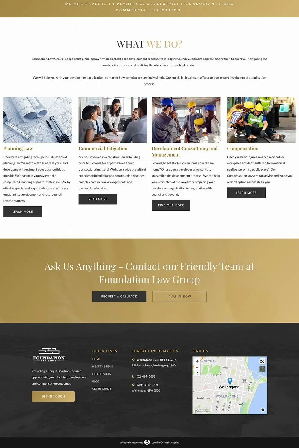 Foundation Law Group home page preview #2