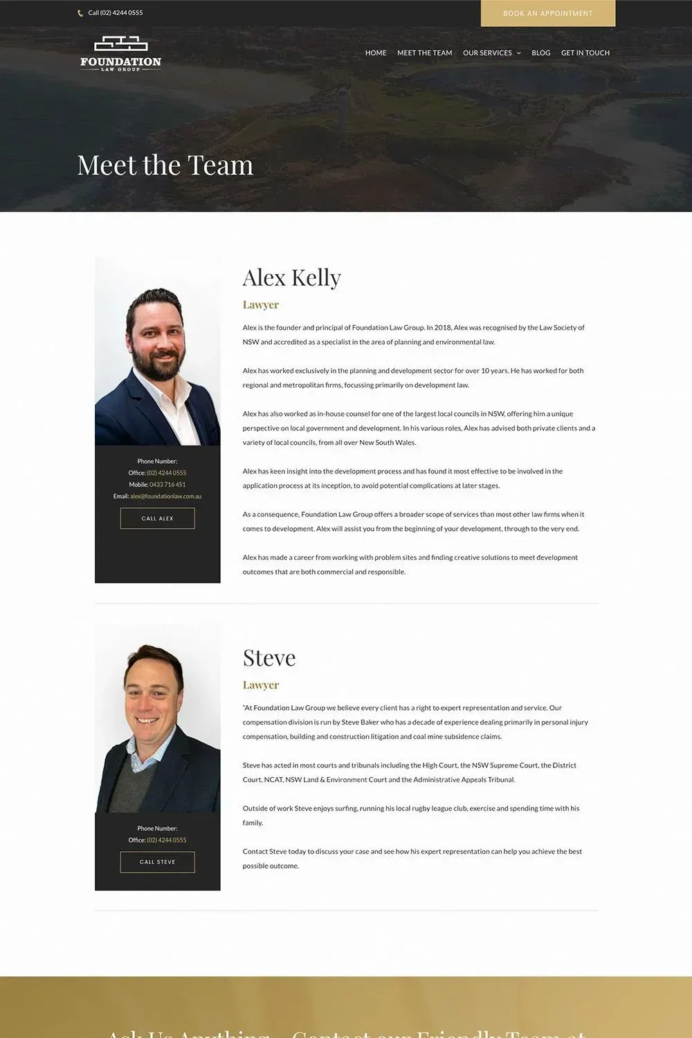 Foundation Law Group meet the team page preview