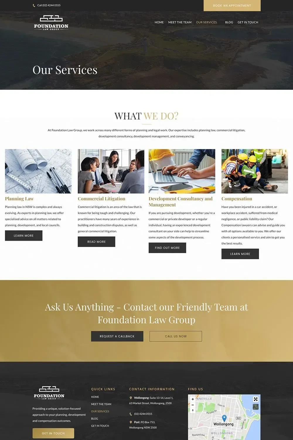 Foundation Law Group services page preview