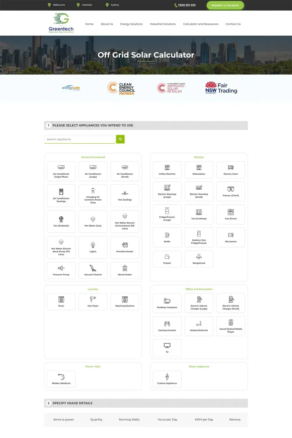 Greentech Engineering Solutions internal page website preview #3